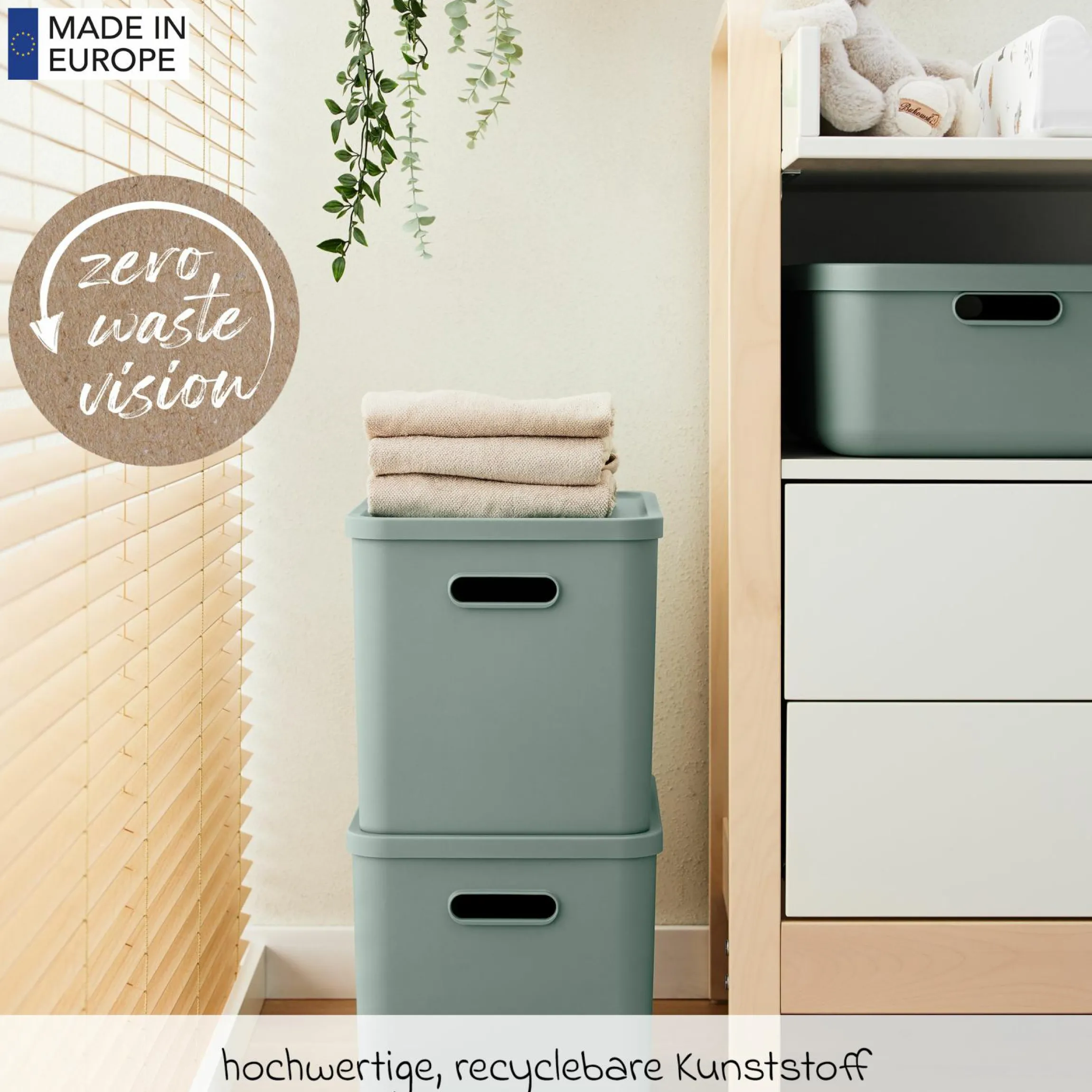 Aufbewahrungsbox L Kayo 27 l - Sage Green