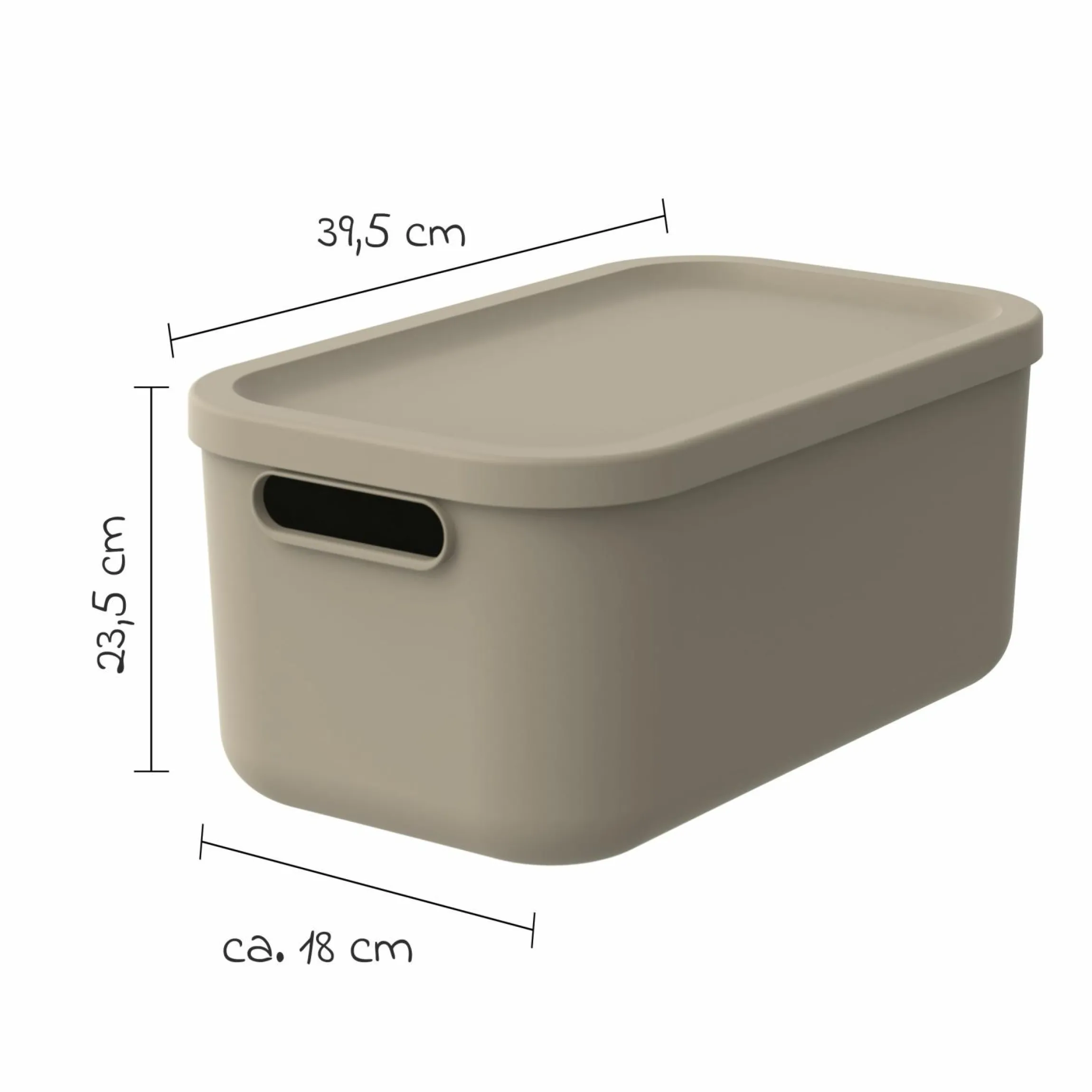 Aufbewahrungsbox S Kayo 12 l - Cappuccino