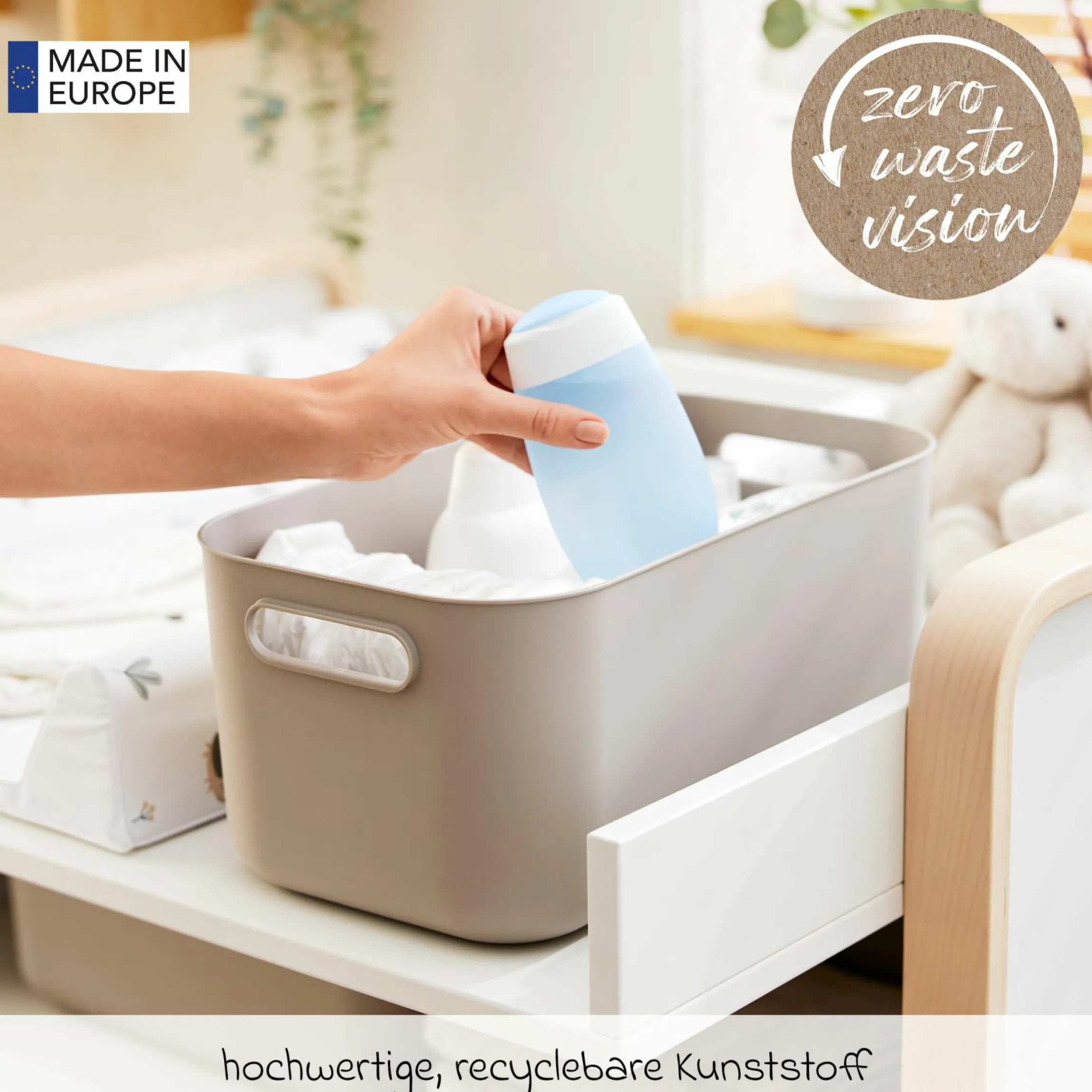 Aufbewahrungsbox S Kayo 12 l - Cappuccino
