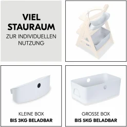 Aufbewahrungsboxen für Hochstuhl - 2er Set (große und kleine Box) - Weiß / White