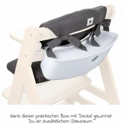 Aufbewahrungsboxen für Hochstuhl - 2er Set (große und kleine Box) - Weiß / White