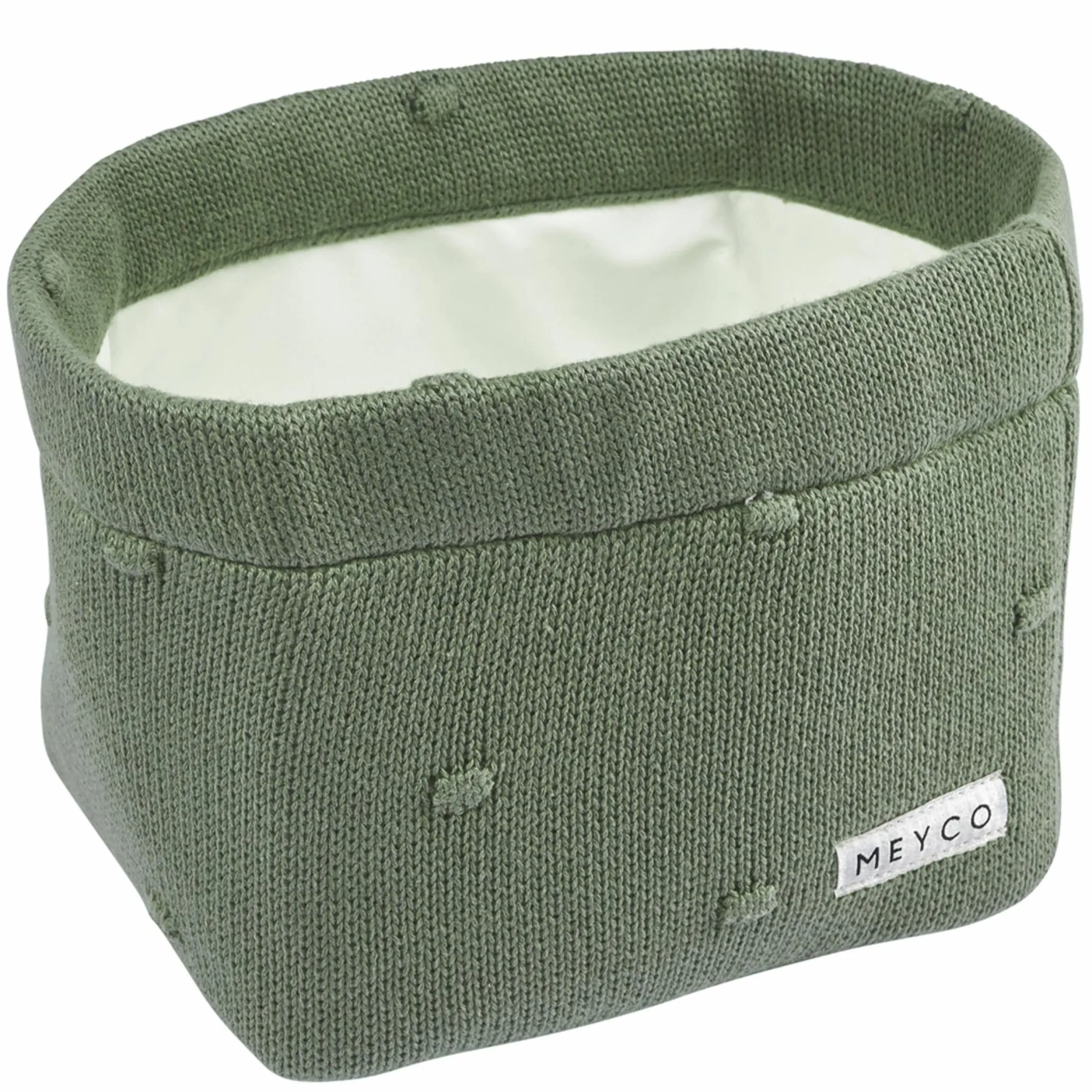 Aufbewahrungskorb / Wickeltischkörbchen 21 x 16 cm - Mini Knots - Forest Green