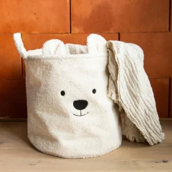 Aufbewahrungskorb 3er Set - Teddy - Offwhite