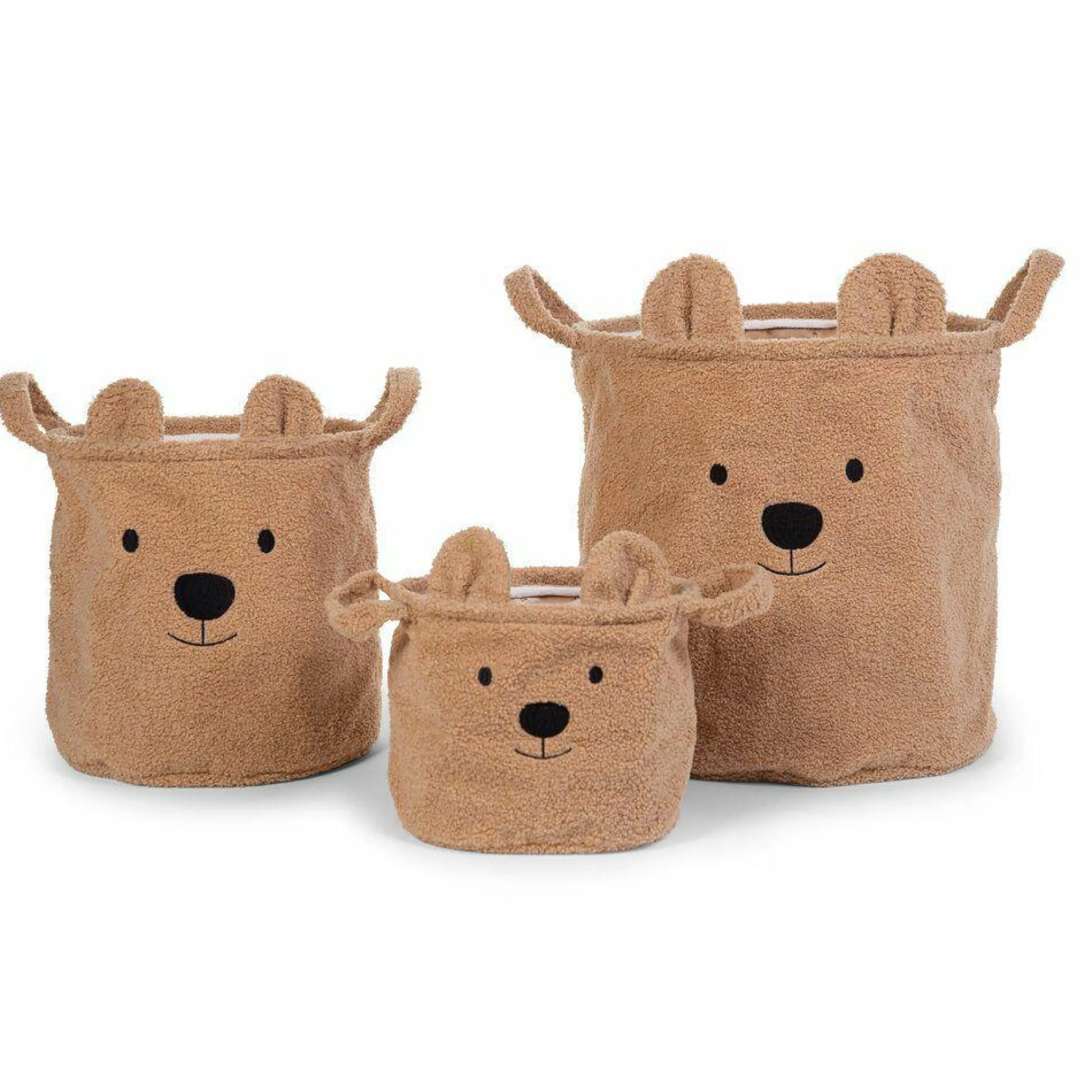 Aufbewahrungskorb 3er Set - Teddy - Braun