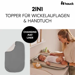 Auflage / Topper für Wickelauflagen wie Change N Clean - Dark Grey