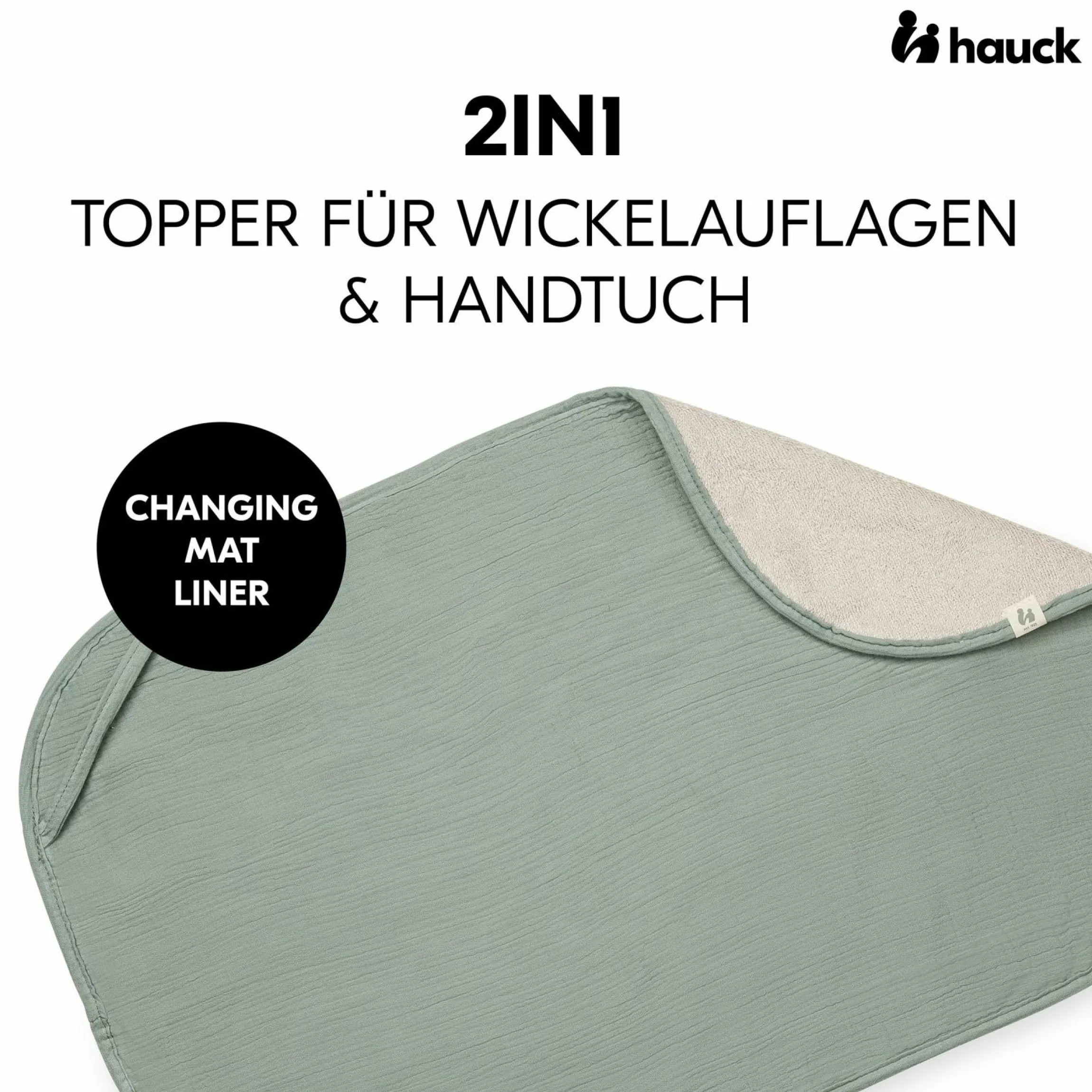 Auflage / Topper für Wickelauflagen wie Change N Clean - Sage