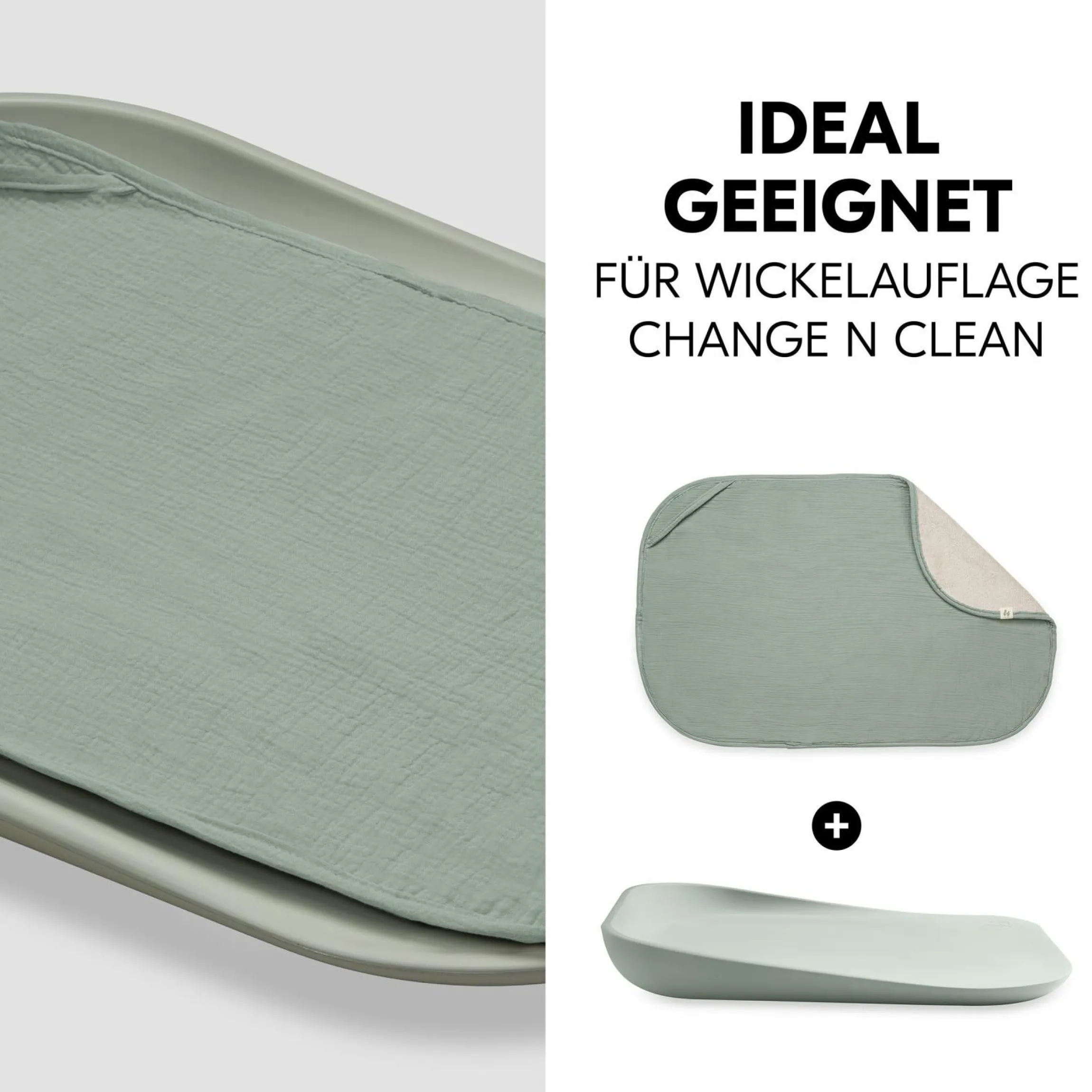 Auflage / Topper für Wickelauflagen wie Change N Clean - Sage