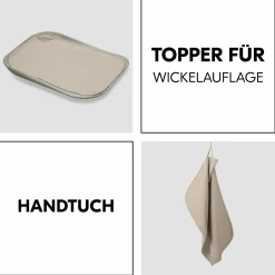 Auflage / Topper für Wickelauflagen wie Change N Clean - Beige