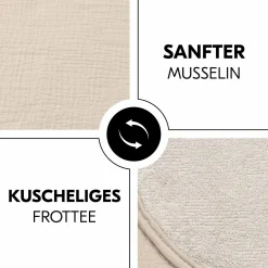 Auflage / Topper für Wickelauflagen wie Change N Clean - Beige