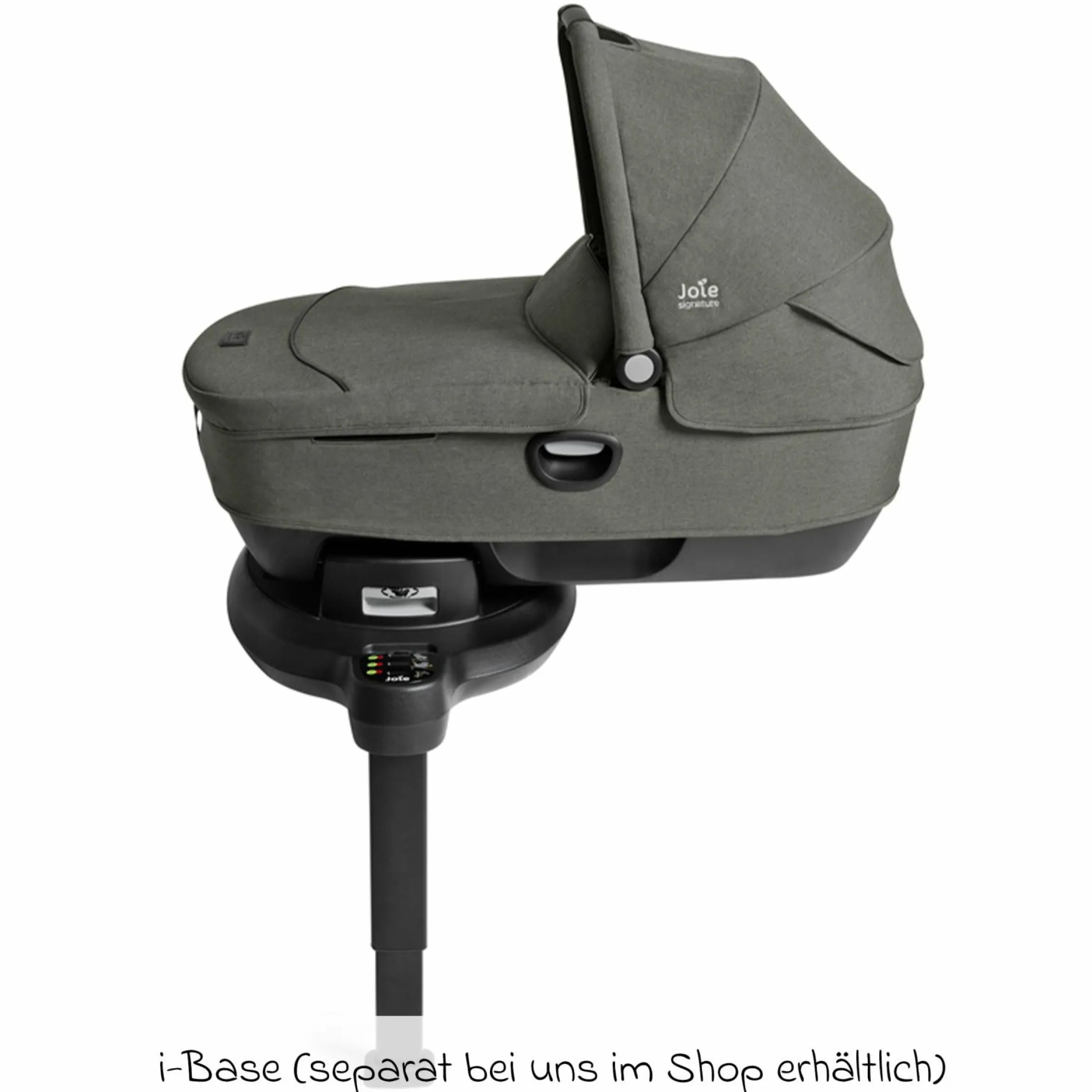 Auto-Babywanne Calmi R129 (40 cm - 75 cm) ab Geburt - 12 Monate im Auto und auf den Kinderwagen Vinca, Aeria, Finiti verwendbar inkl. Regenschutz - Signature - Evergreen