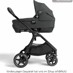 Auto-Babywanne Calmi R129 (40 cm - 75 cm) ab Geburt - 12 Monate im Auto und auf den Kinderwagen Vinca, Aeria, Finiti verwendbar inkl. Regenschutz - Signature - Evergreen