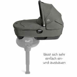 Auto-Babywanne Calmi R129 (40 cm - 75 cm) ab Geburt - 12 Monate im Auto und auf den Kinderwagen Vinca, Aeria, Finiti verwendbar inkl. Regenschutz - Signature - Evergreen