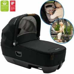Auto-Babywanne CARI next im Auto und auf dem Kinderwagen verwendbar - Caviar - Kollektion 2025