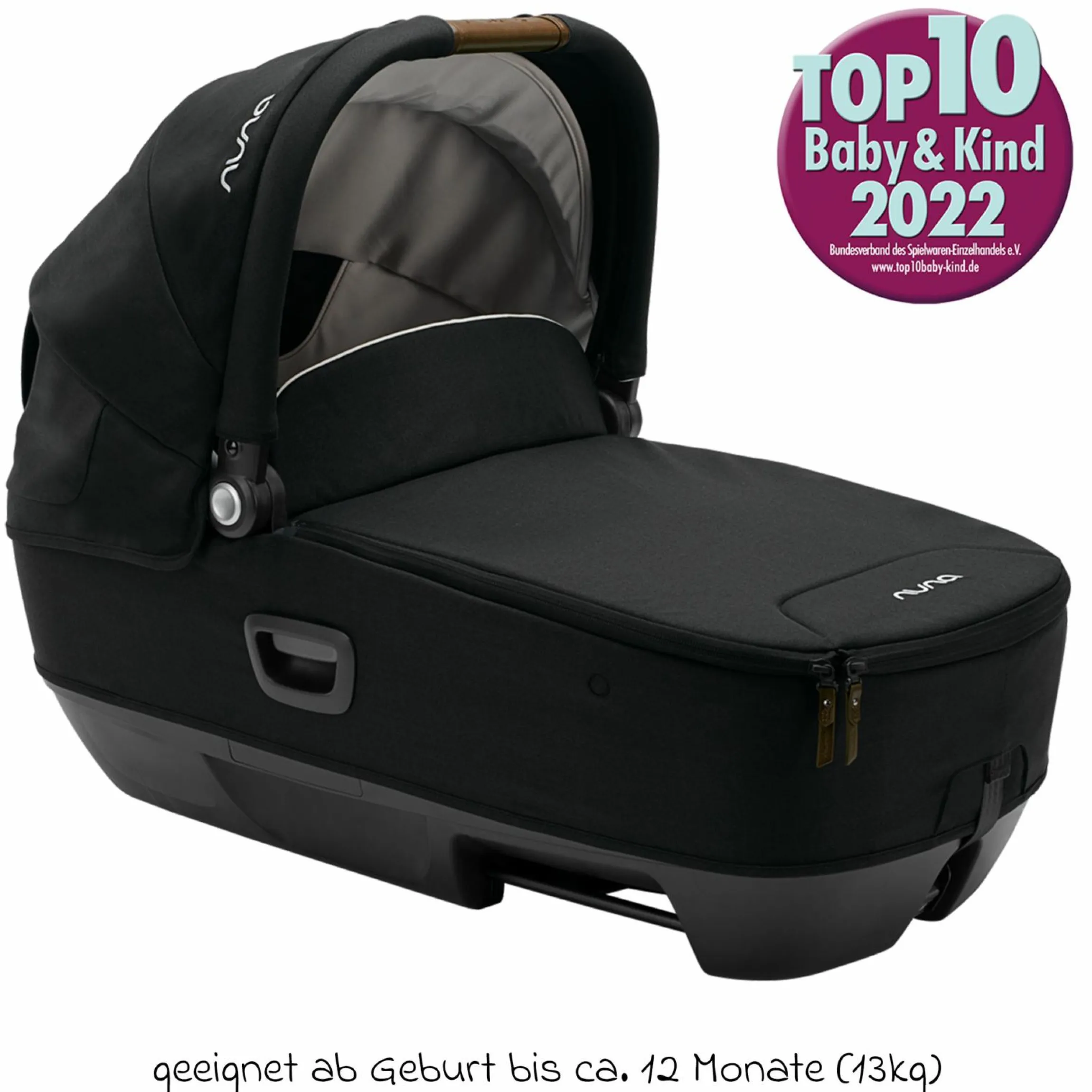 Auto-Babywanne CARI next im Auto und auf dem Kinderwagen verwendbar - Caviar - Kollektion 2025