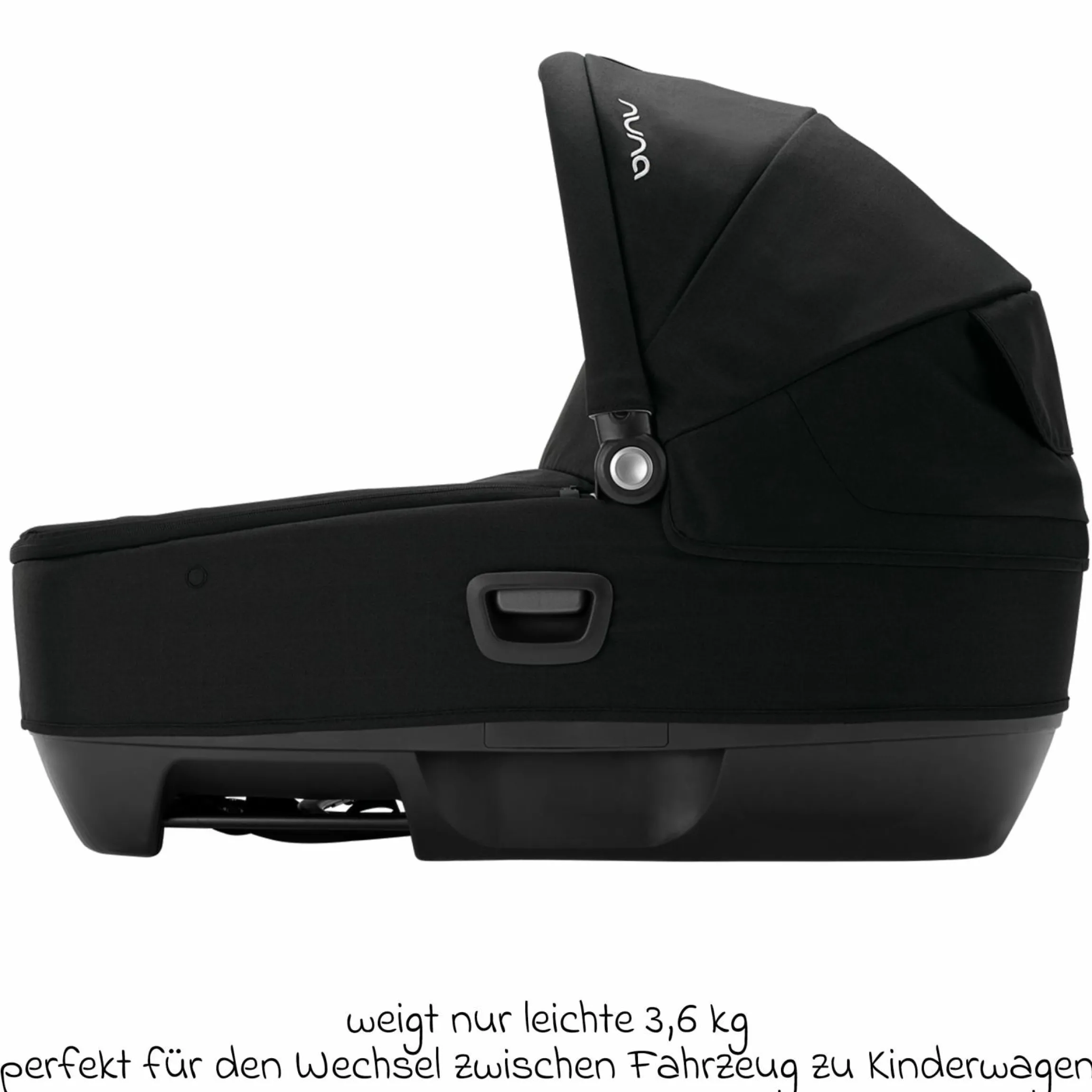 Auto-Babywanne CARI next im Auto und auf dem Kinderwagen verwendbar - Caviar - Kollektion 2025