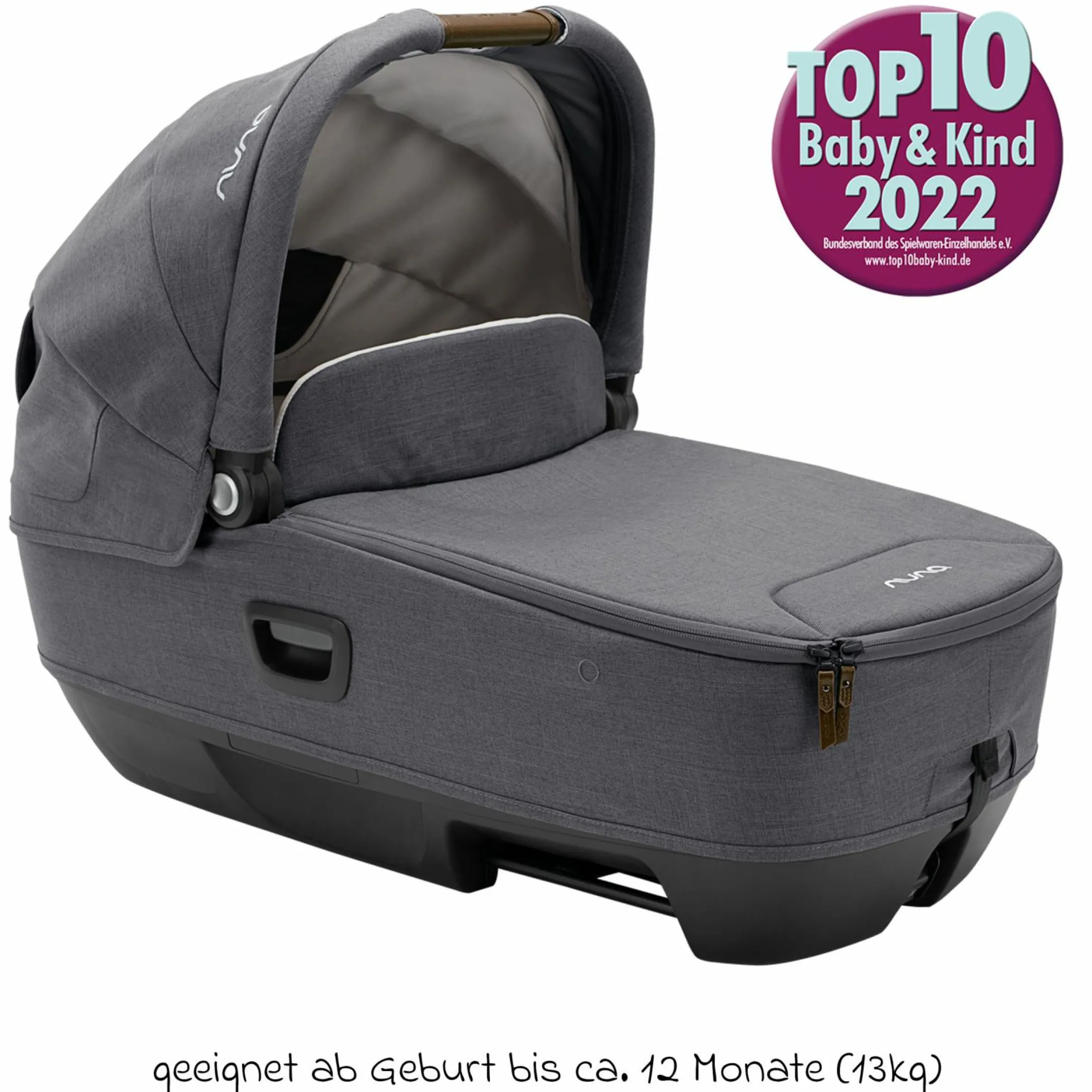 Auto-Babywanne CARI next im Auto und auf dem Kinderwagen verwendbar - Granite - Kollektion 2025