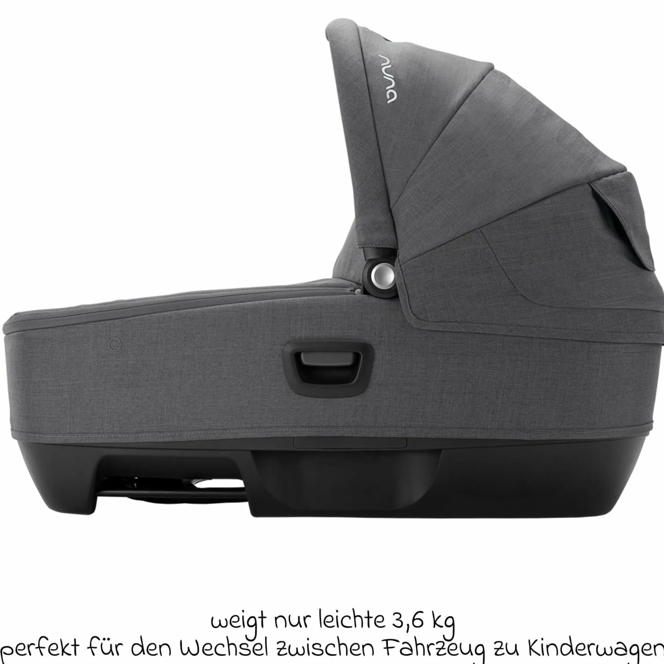 Auto-Babywanne CARI next im Auto und auf dem Kinderwagen verwendbar - Granite - Kollektion 2025