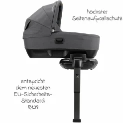 Auto-Babywanne CARI next im Auto und auf dem Kinderwagen verwendbar - Granite - Kollektion 2025