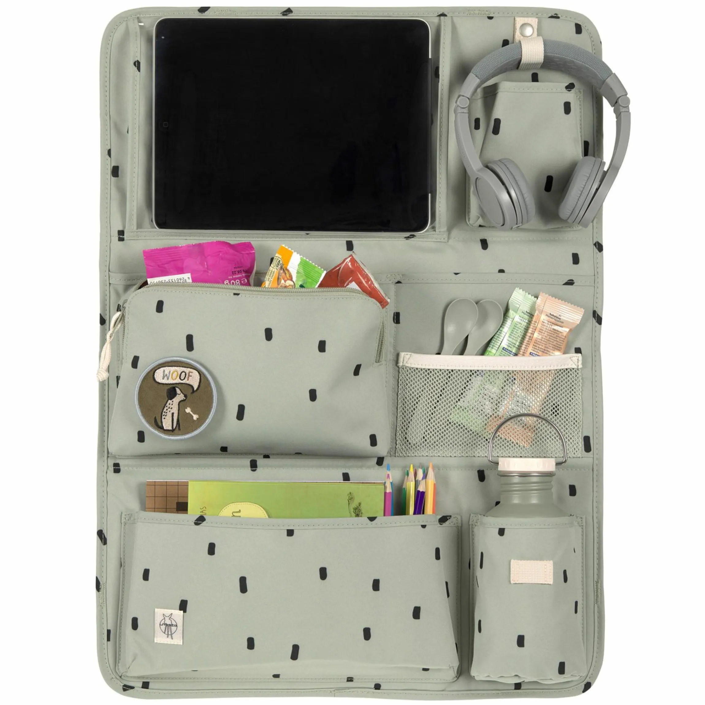 Auto-Organizer Car-Wrap-to-Go - Happy Prints - Light Olive
