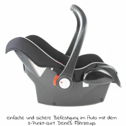 Autositzschale für Qeridoo Fahrradanhänger - Schwarz