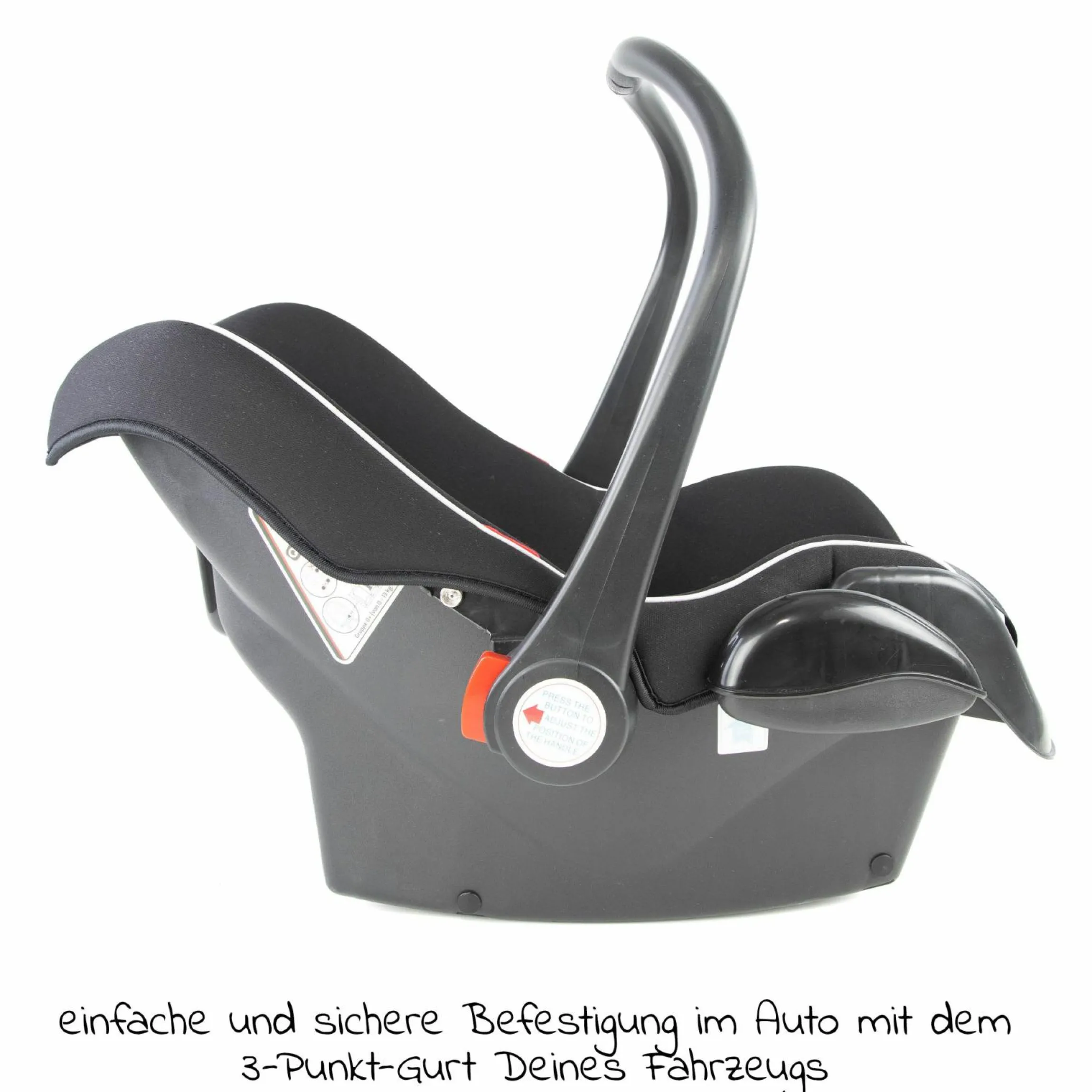 Autositzschale für Qeridoo Fahrradanhänger - Schwarz