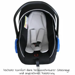 Autositzschale für Qeridoo Fahrradanhänger - Schwarz