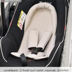 Autositzschale für Qeridoo Fahrradanhänger - Schwarz