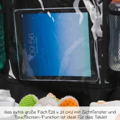Auto-Sitztasche Rückenlehnenschutz und Organizer - Schwarz