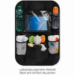 Auto-Sitztasche Rückenlehnenschutz und Organizer - Schwarz