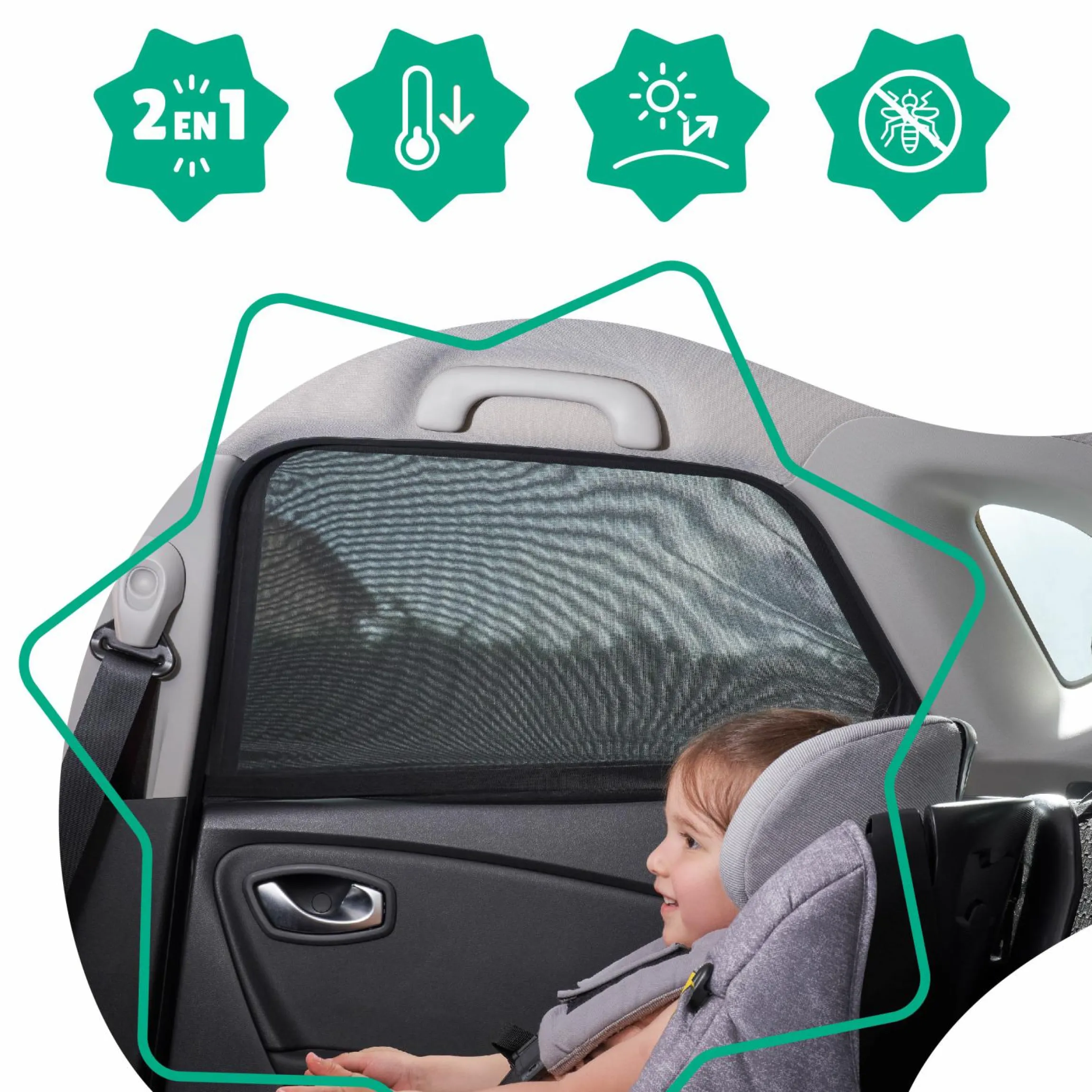 Auto-Sonnenblende / Sonnenschutz 2er Pack für Seitenscheiben