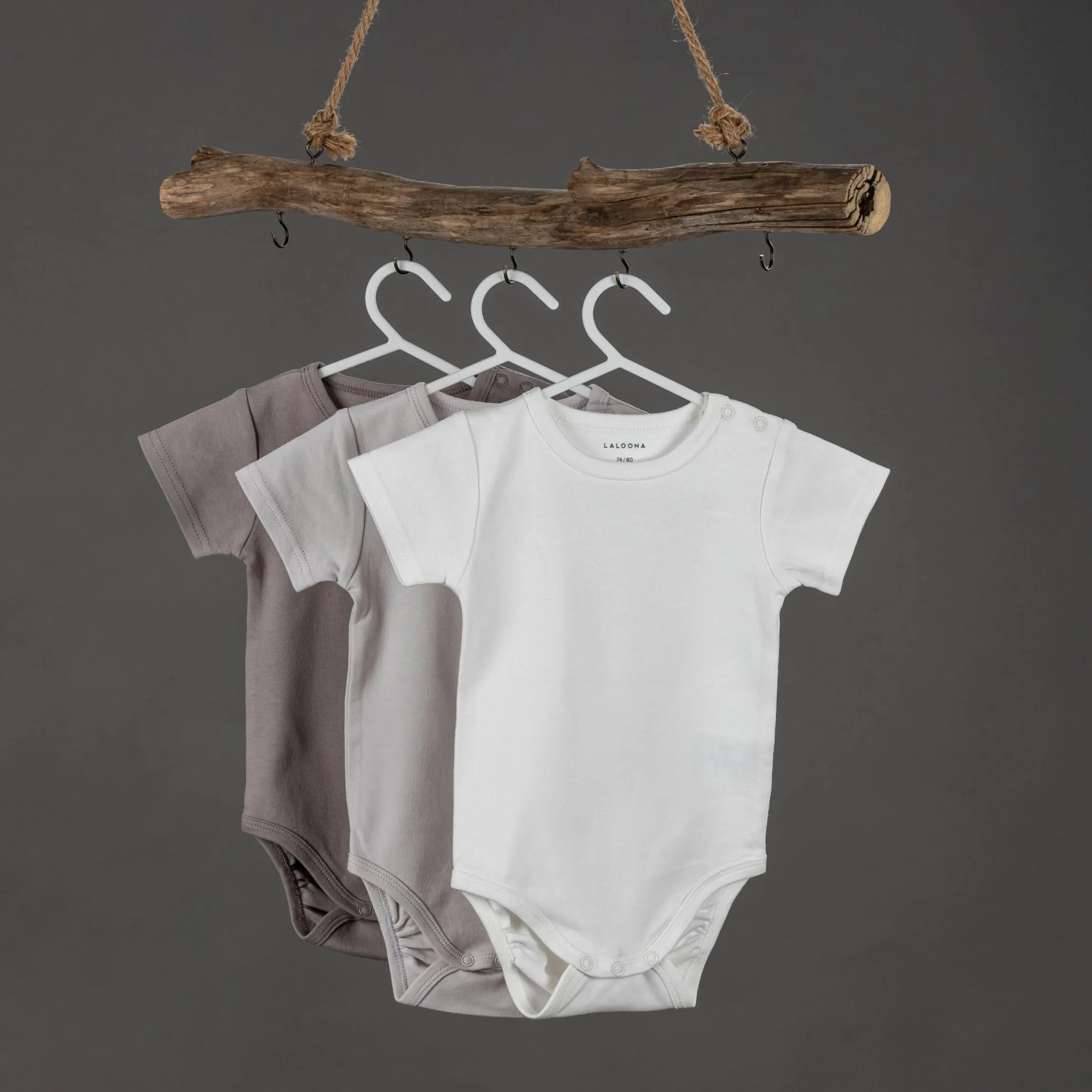 Baby Body Kurzarm OEKO-TEX® 3er Pack - Natur - Gr. 86/92