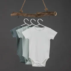 Baby Body Kurzarm OEKO-TEX® 3er Pack - Grün - Gr. 74/80