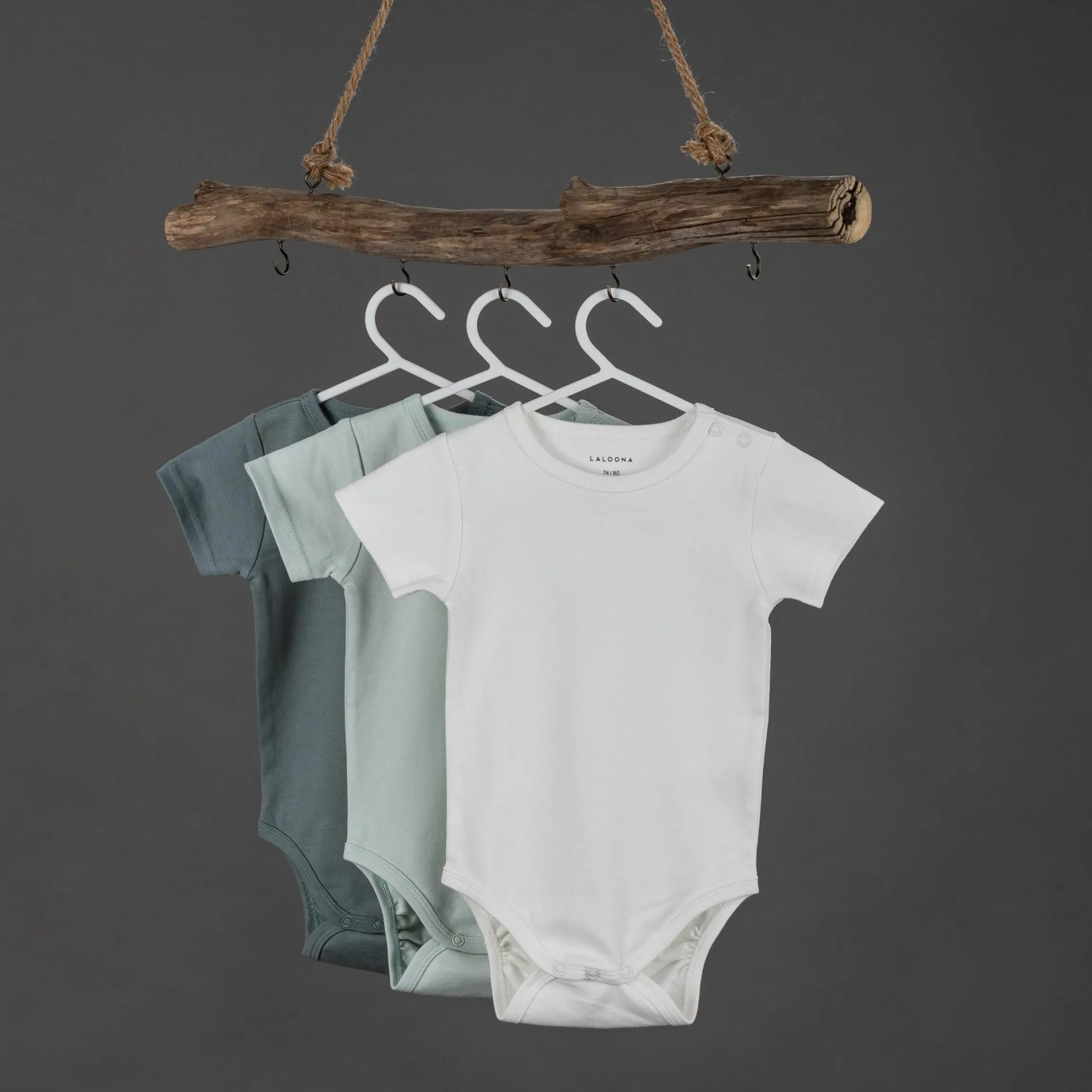 Baby Body Kurzarm OEKO-TEX® 3er Pack - Grün - Gr. 74/80