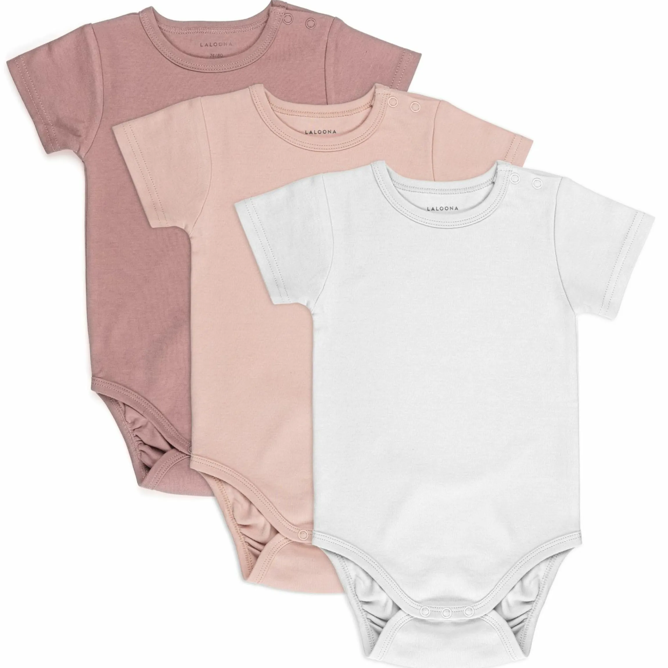 Baby Body Kurzarm OEKO-TEX® 3er Pack - Rose - Gr. 98