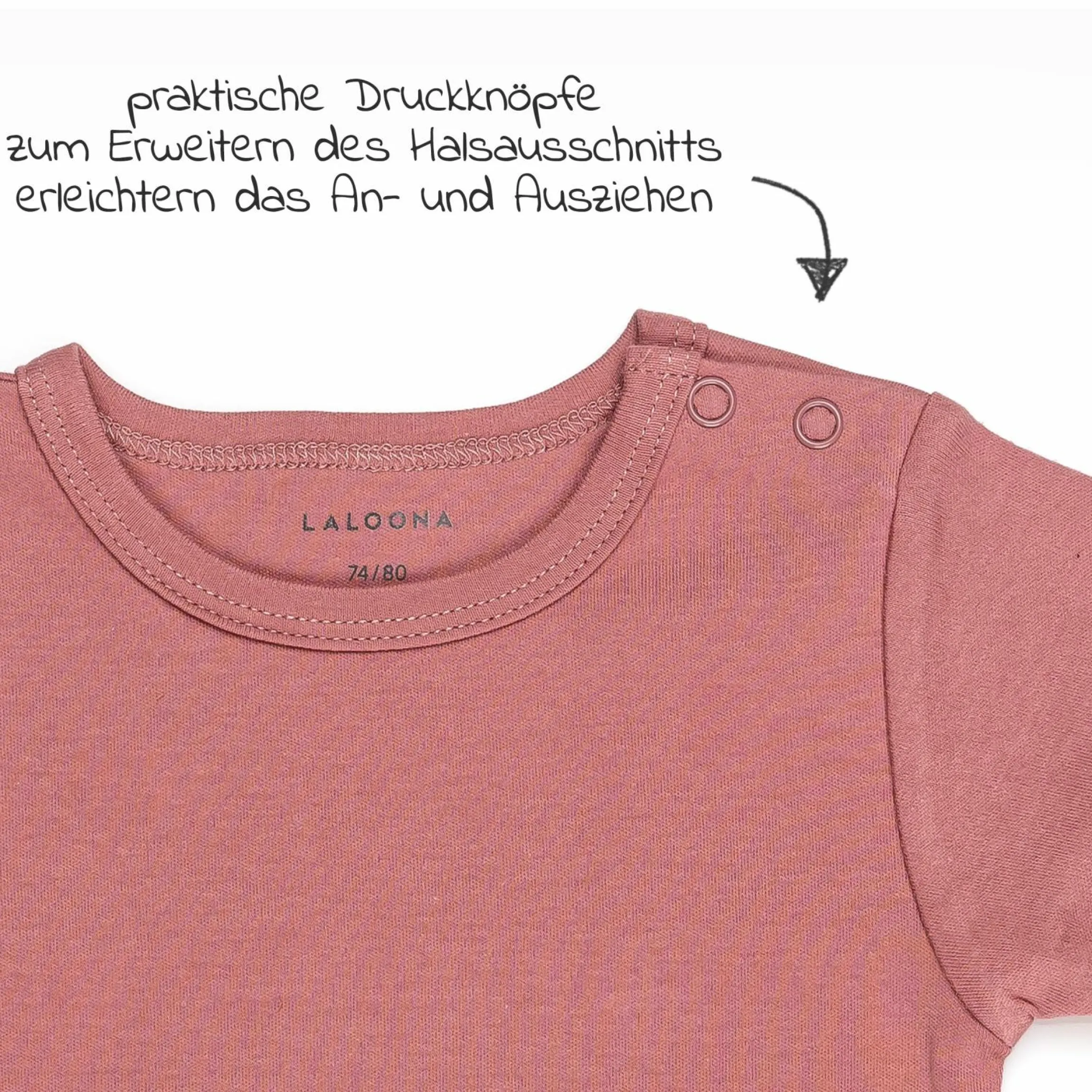 Baby Body Kurzarm OEKO-TEX® 3er Pack - Rose - Gr. 98