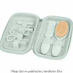 Baby Gesundheits-Set 13-tlg. - mit elektr. Nasensauger + 2 Fieberthermometer + Badethermometer + Pflege-Set - Mint