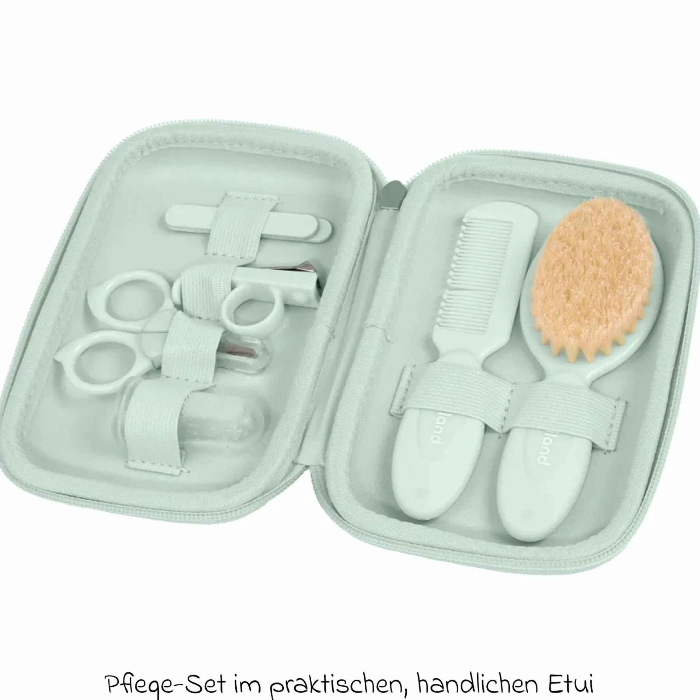Baby Gesundheits-Set 13-tlg. - mit elektr. Nasensauger + 2 Fieberthermometer + Badethermometer + Pflege-Set - Mint