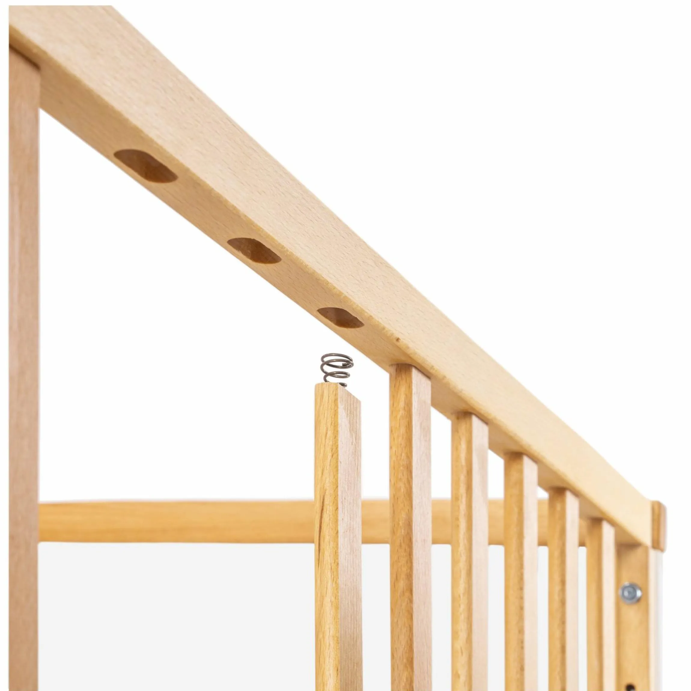 Baby- und Kinderbett Designline Deluxe Buche teilmassiv 70 x 140 cm - Natur Weiß