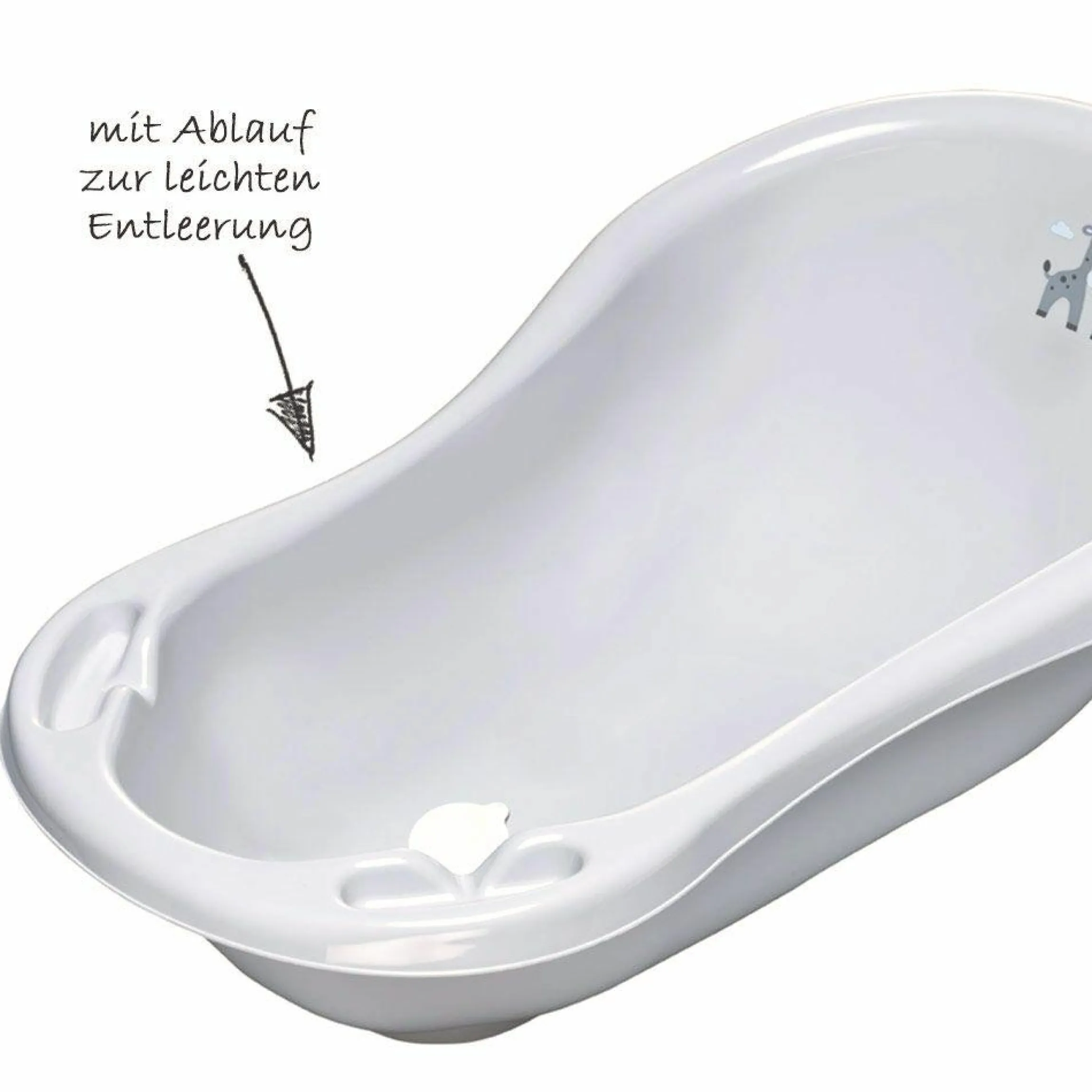 Baby-Badewanne - Giraffe - Grau