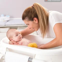 Baby-Badewanne Tilo - mit Anti-Rutschmatte - Cappuccino