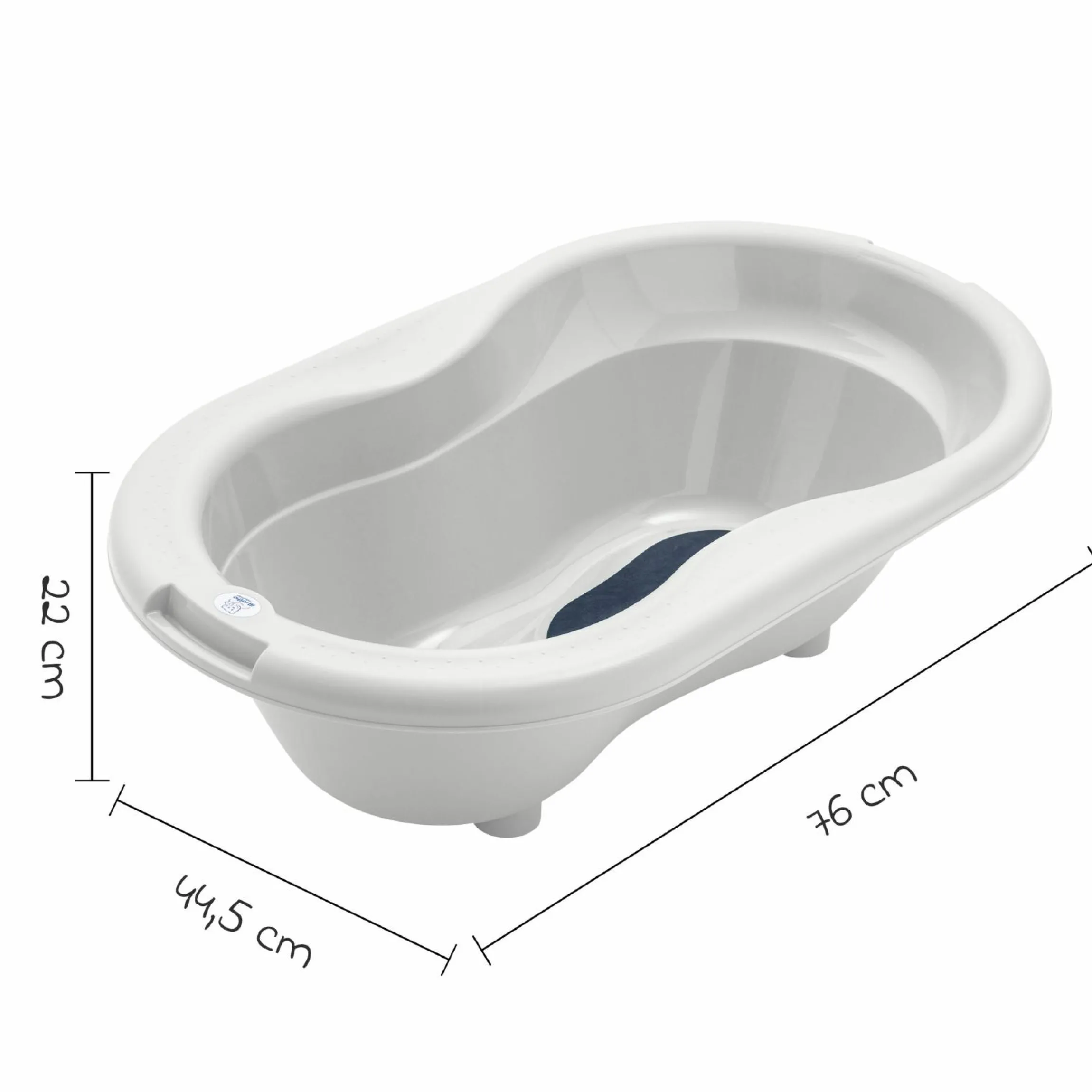 Baby-Badewanne Tilo - mit Anti-Rutschmatte - Mistletoe White