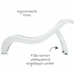 Baby-Badewannensitz Delfin mit ergonomischer Form inkl. Mull-Waschhandschuh 6er Pack - Grau