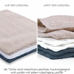 Baby-Badewannensitz Delfin mit ergonomischer Form inkl. Mull-Waschhandschuh 6er Pack - Grau