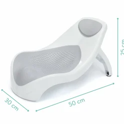Baby-Badewannensitz Delfin mit ergonomischer Form - Grau