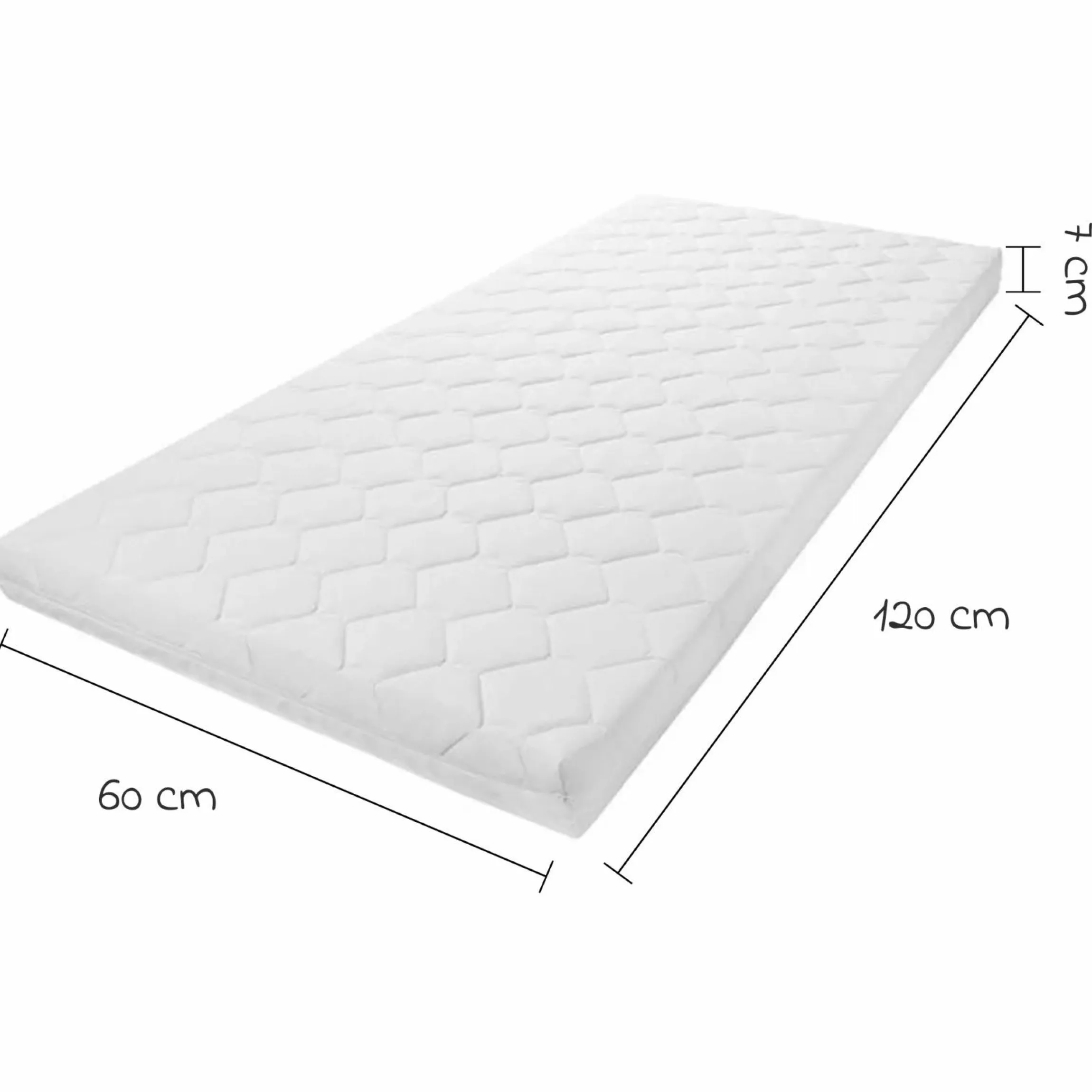 Babybett-Matratze Baby Soft 60 x 120 cm inkl. 2 Spannbettlaken + GRATIS Strampler & Shirt - Let`s have a Party