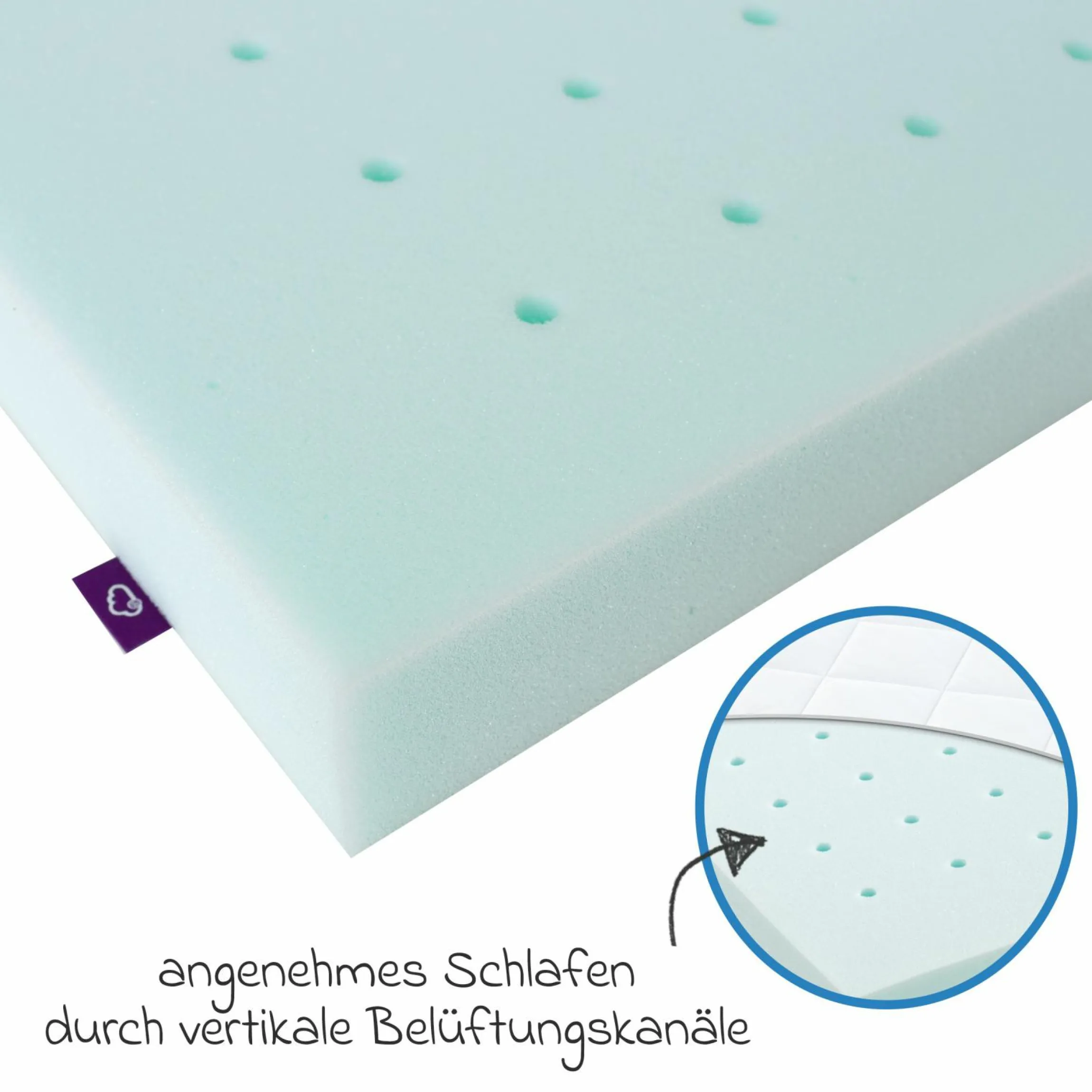 Babybett-Matratze Regenbogen 60 x 120 cm