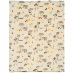 Babydecke Mikrofaser 75 x 100 cm - Jungle