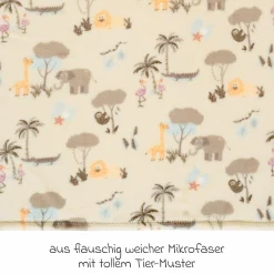 Babydecke Mikrofaser 75 x 100 cm - Jungle