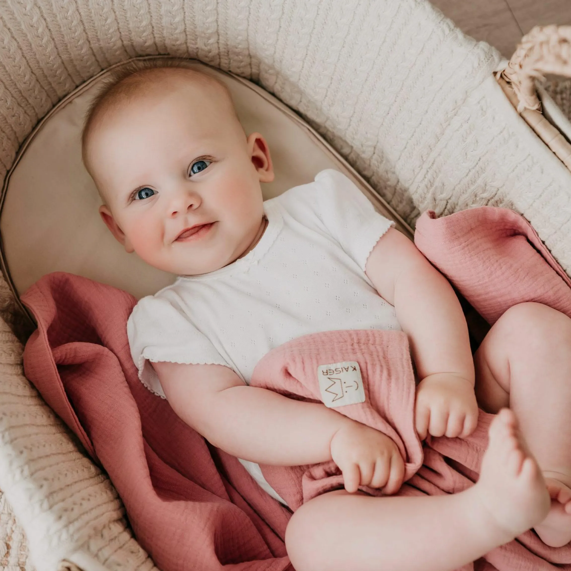 Babydecke Muslin Summer Blanket 75 x 100 cm - Birdal Rose