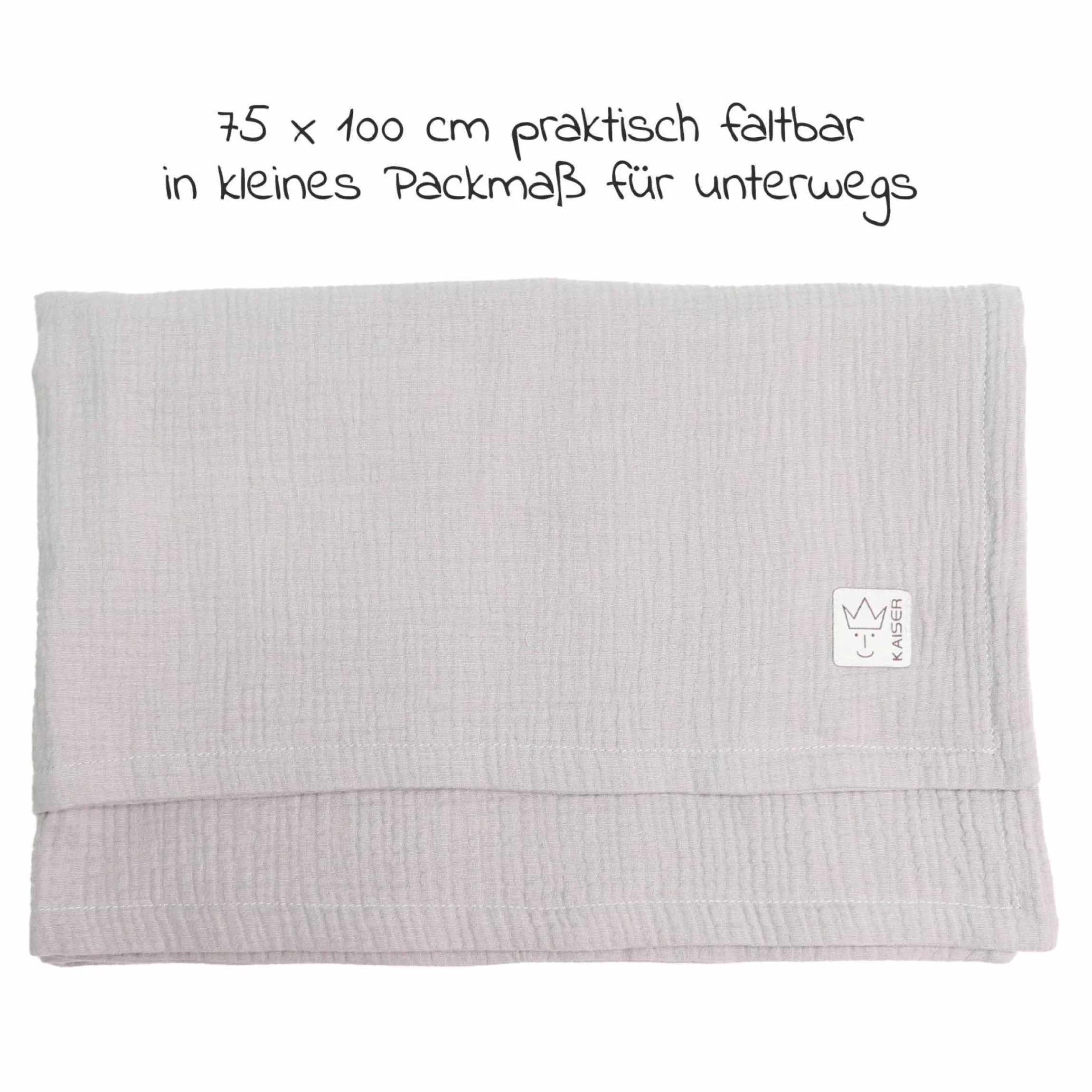 Babydecke Muslin Summer Blanket 75 x 100 cm - Light Grey